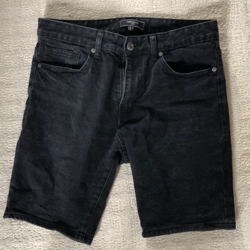 Black Jean Shorts